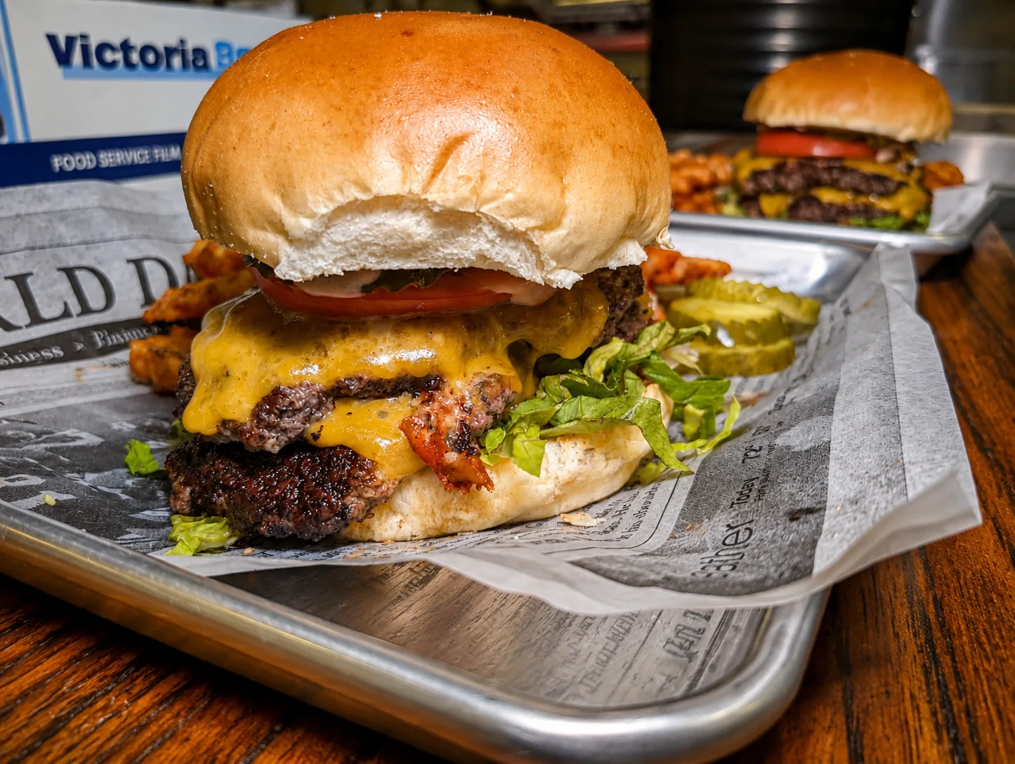 Kids cheeseburger and fries