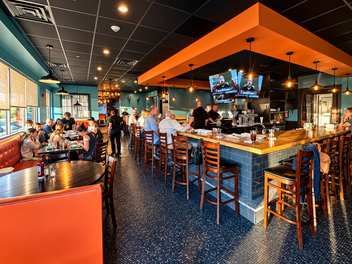 The bar and dining area at The Scratch Kitchen by Gallo's